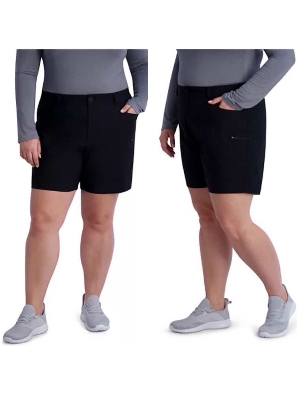 Eddie Bauer Rainier Outdoor Hiking Shorts Black Sz 16